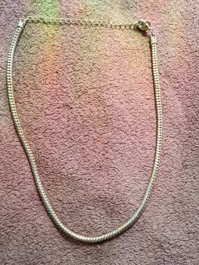 Classic Silver Snake Chain Necklace - Polished Silver Tone#3